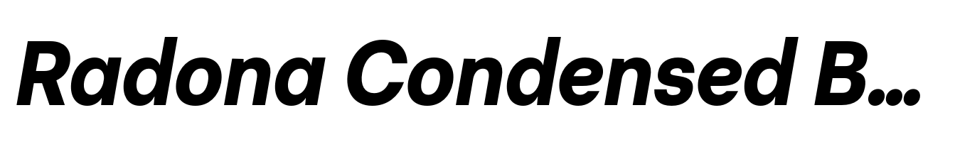 Radona Condensed Black Italic